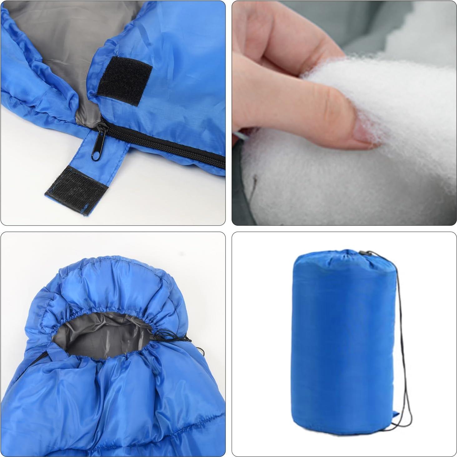 Saco de Dormir Impermeable Wind Tour 3 Estaciones 1kg Azul