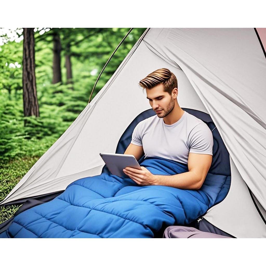 Saco de Dormir Impermeable Wind Tour 3 Estaciones 1kg Azul