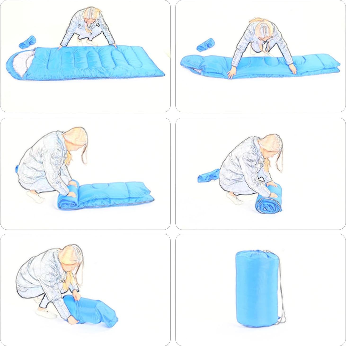 Saco de Dormir Impermeable Wind Tour 3 Estaciones 1kg Azul