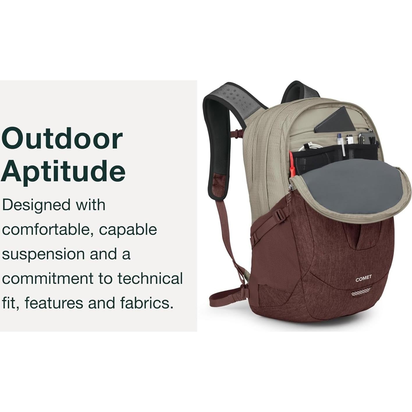 Mochila para Laptop Osprey Comet 30L Tan Alpaca 16"