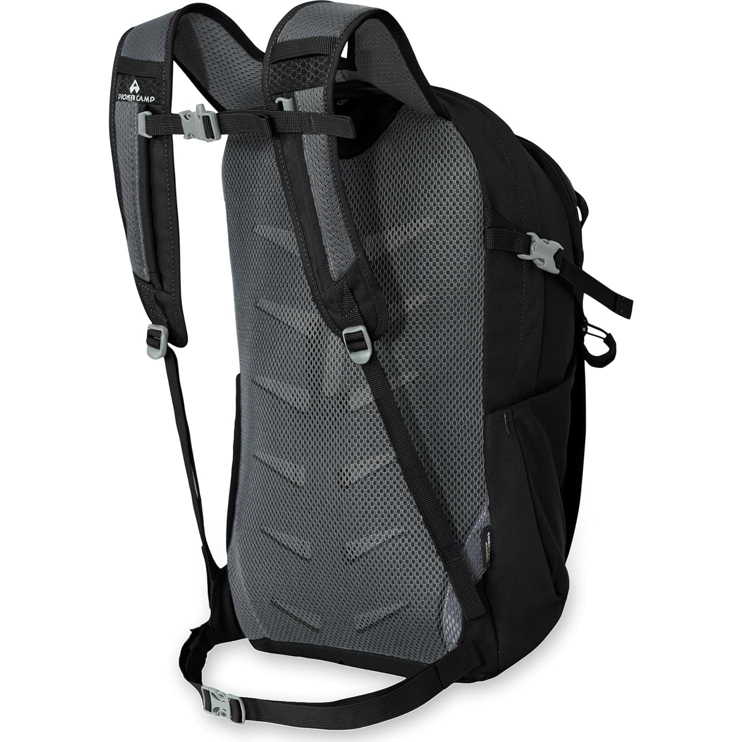 Mochila de Senderismo Pioneer Camp 22L Negra Ligera y Ergonómica