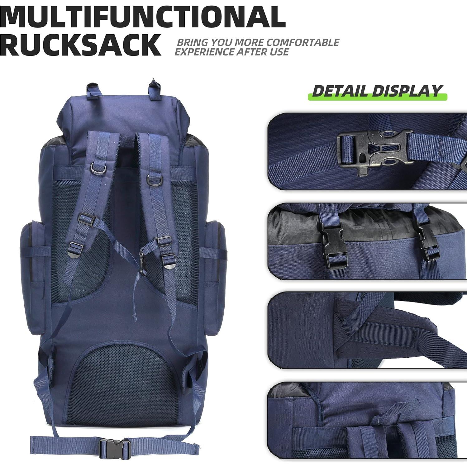 King'sGuard 100L Camping Hiking Backpack Molle Rucksack Military Camping Backpacking Daypack