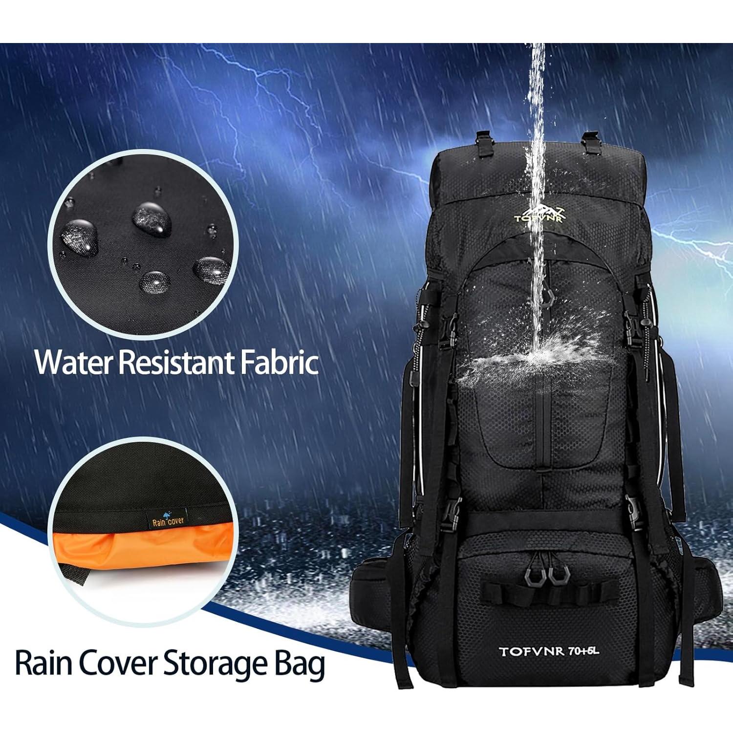 Mochila de Senderismo Blackpongo 75L Resistente al Agua