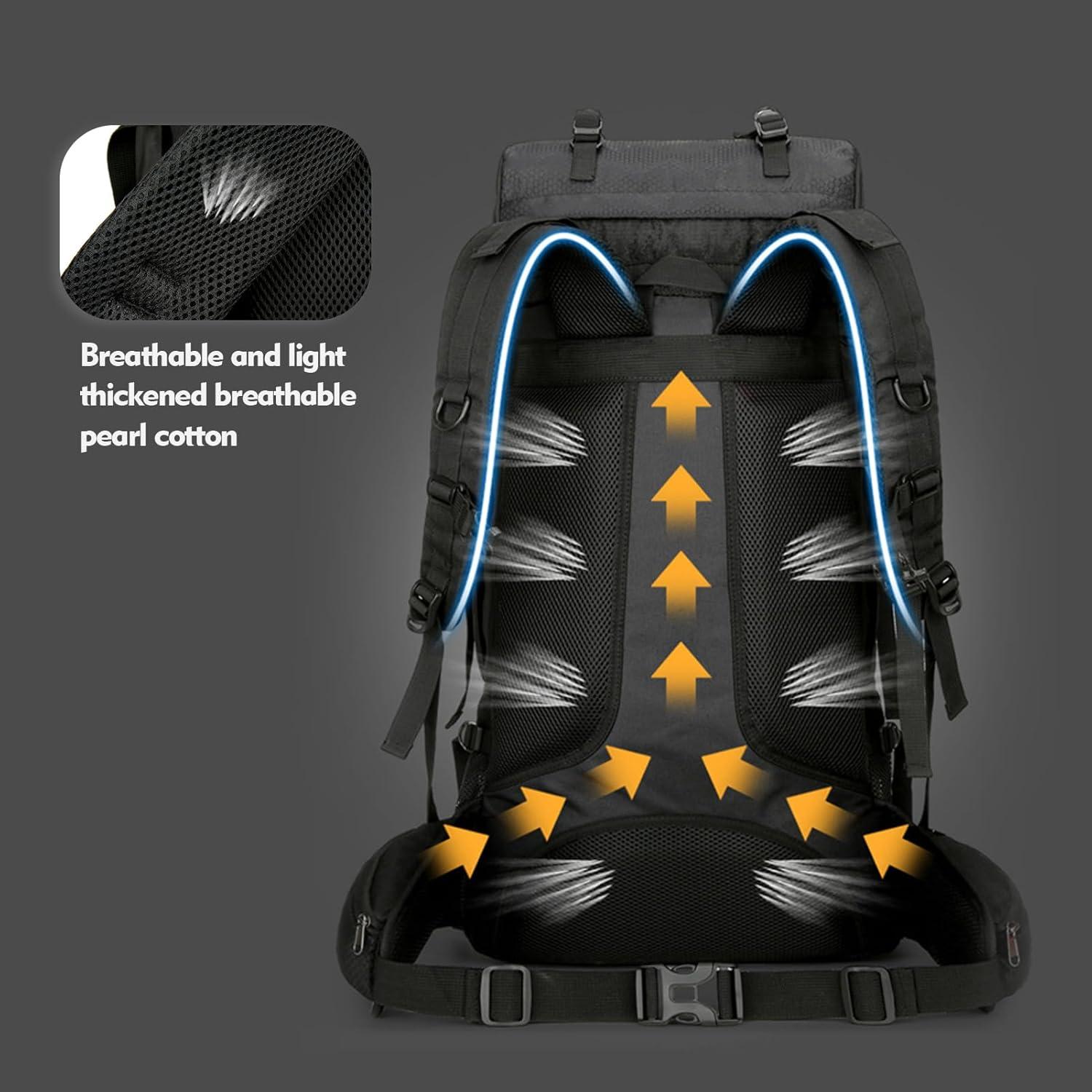 Mochila de Senderismo Blackpongo 75L Resistente al Agua