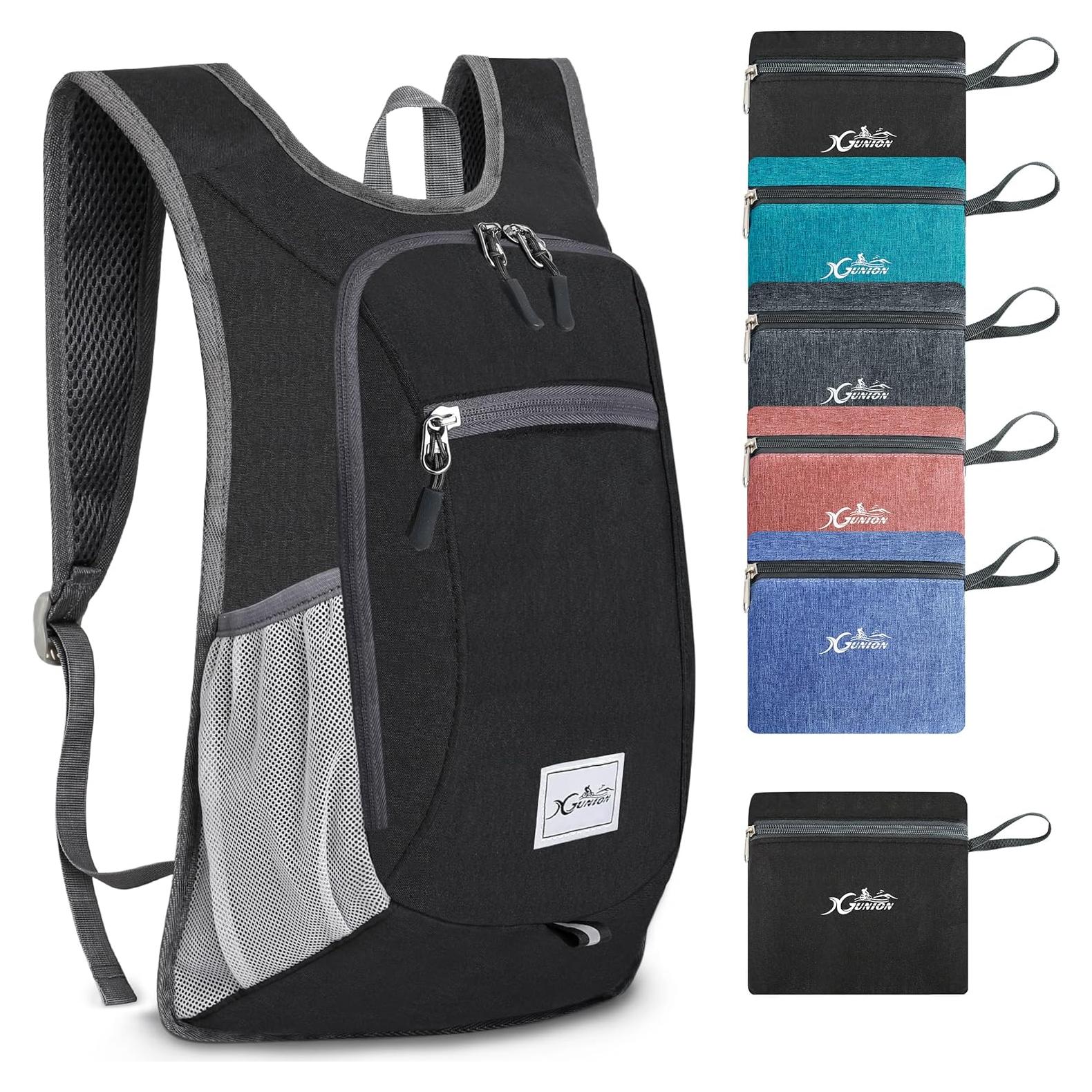 Mochila de Viaje Plegable XGUNION 10L Ligera Negra