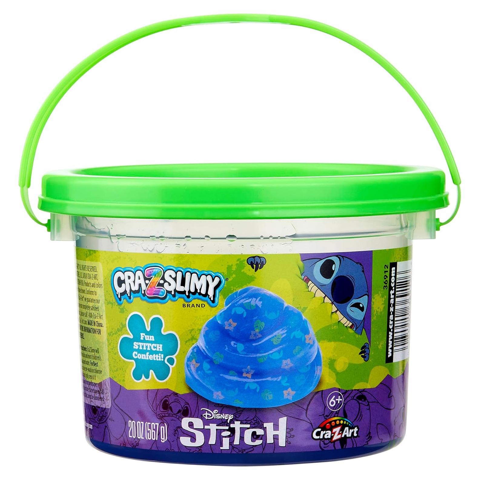 Cubo de Slime Cra-Z-Slimy 567g Azul Vibrante con Confeti