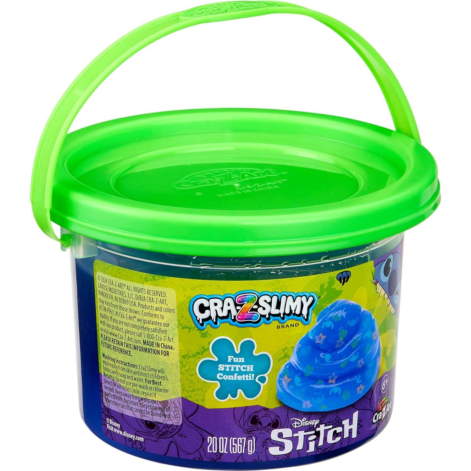 Cubo de Slime Cra-Z-Slimy 567g Azul Vibrante con Confeti