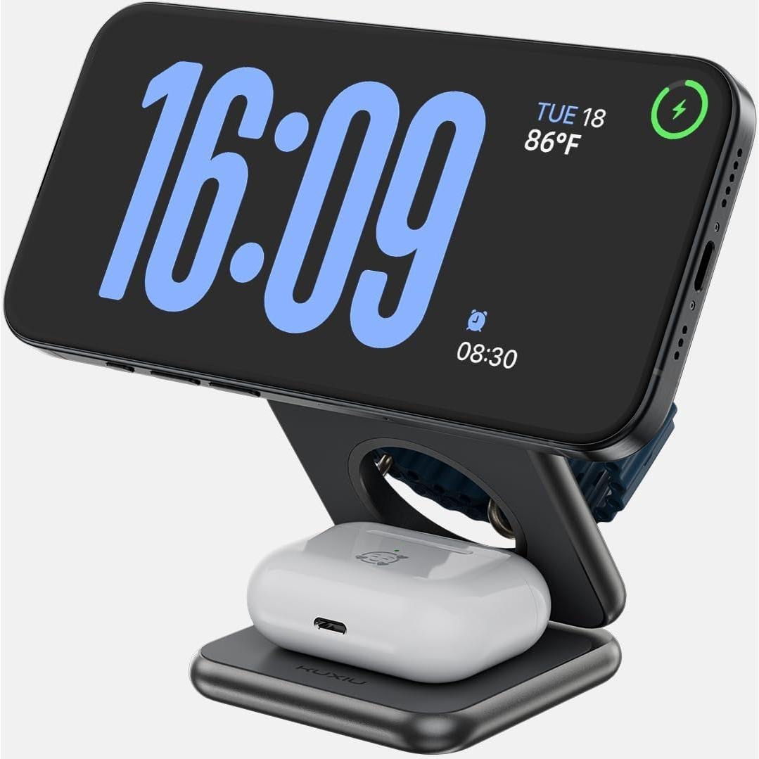 Cargador Inalámbrico Plegable 3 en 1 KU XIU X40Q 15W