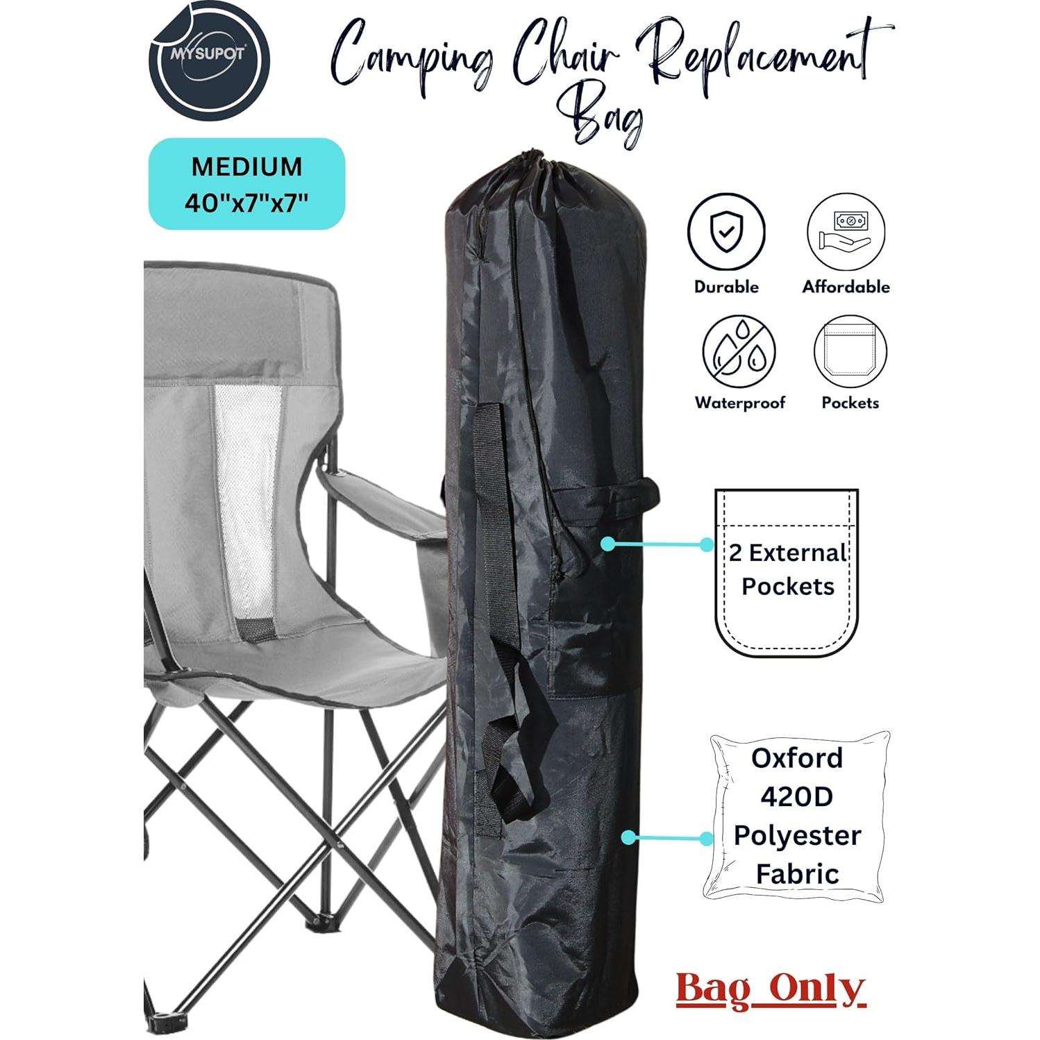 Bolsa de Reemplazo MYSUPOT para Silla de Camping Plegable - Poliester 420D
