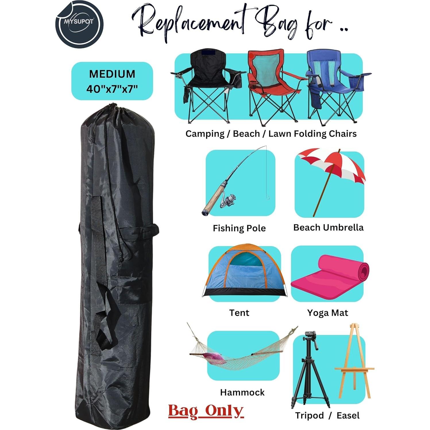 Bolsa de Reemplazo MYSUPOT para Silla de Camping Plegable - Poliester 420D