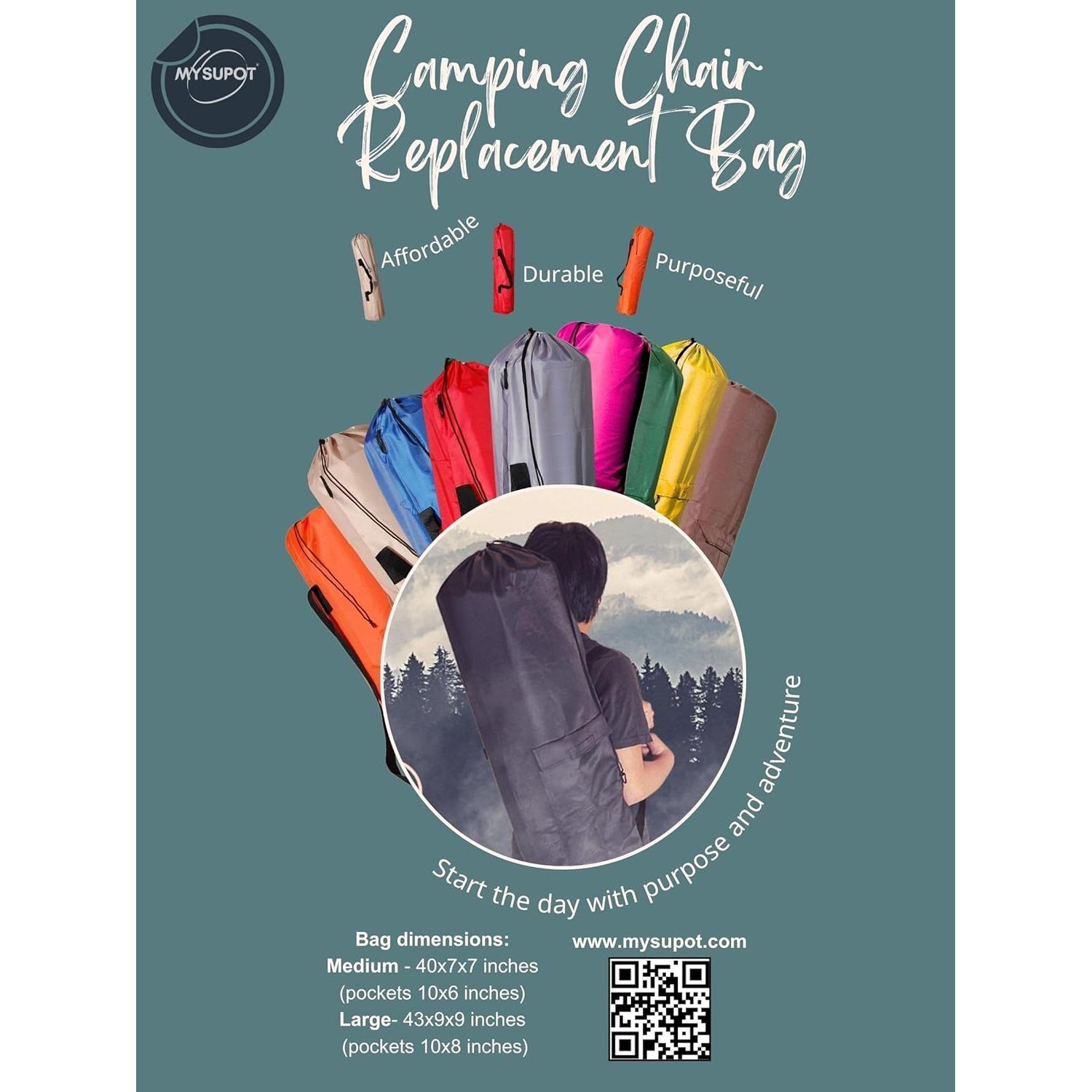 Bolsa de Reemplazo MYSUPOT para Silla de Camping Plegable - Poliester 420D