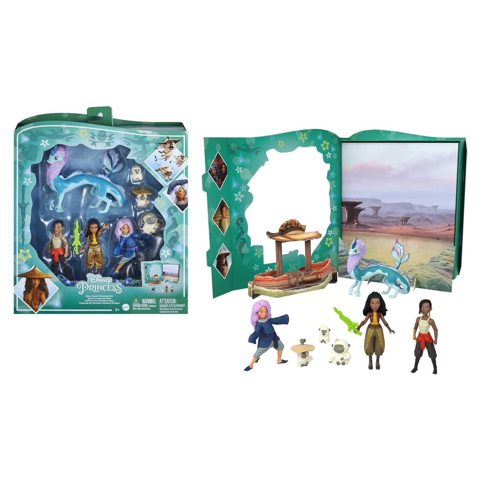 Set de Cuento Disney Raya y el Último Dragón Mattel - 7 Personajes