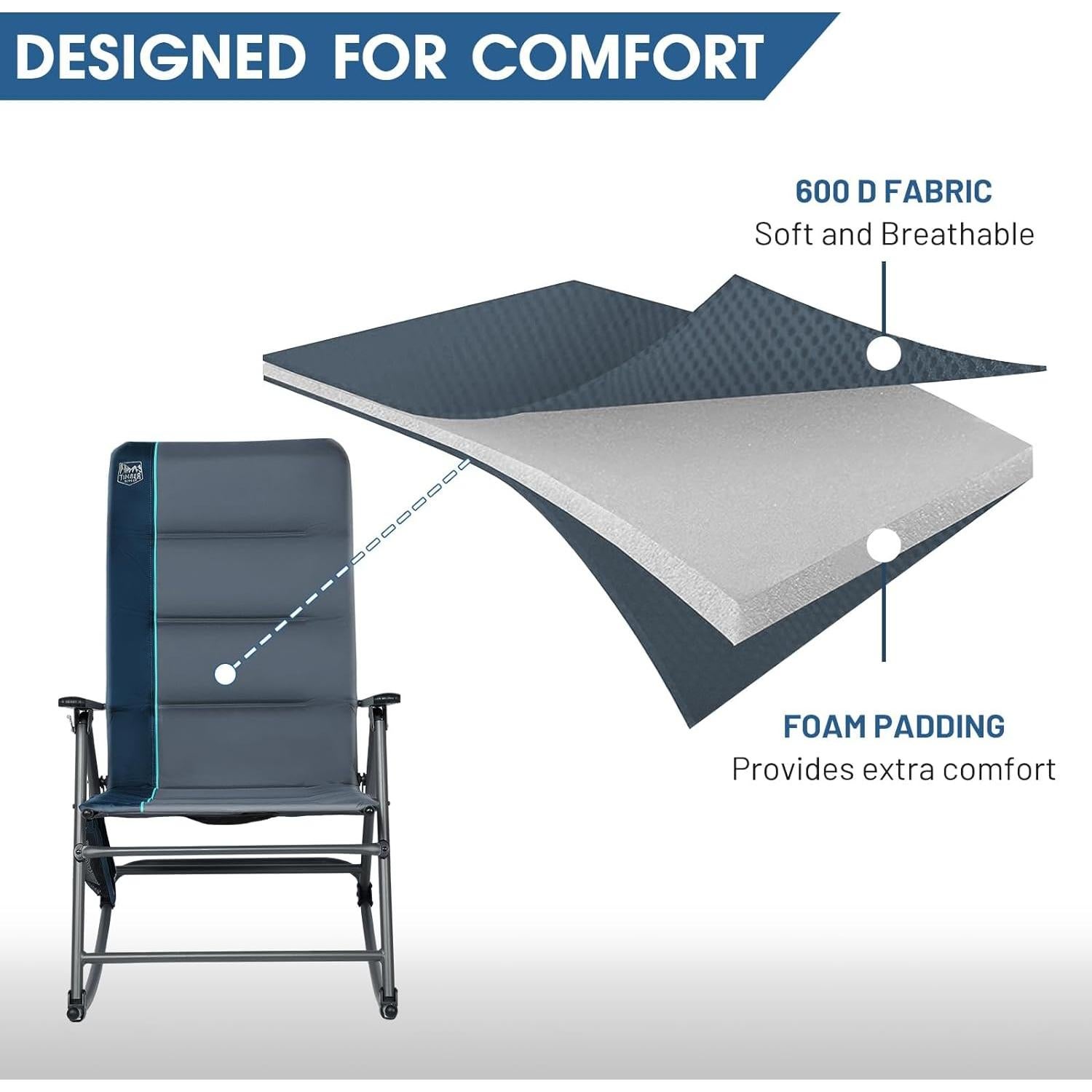 Silla de Camping Plegable Timber Ridge A05-371C-BL Azul