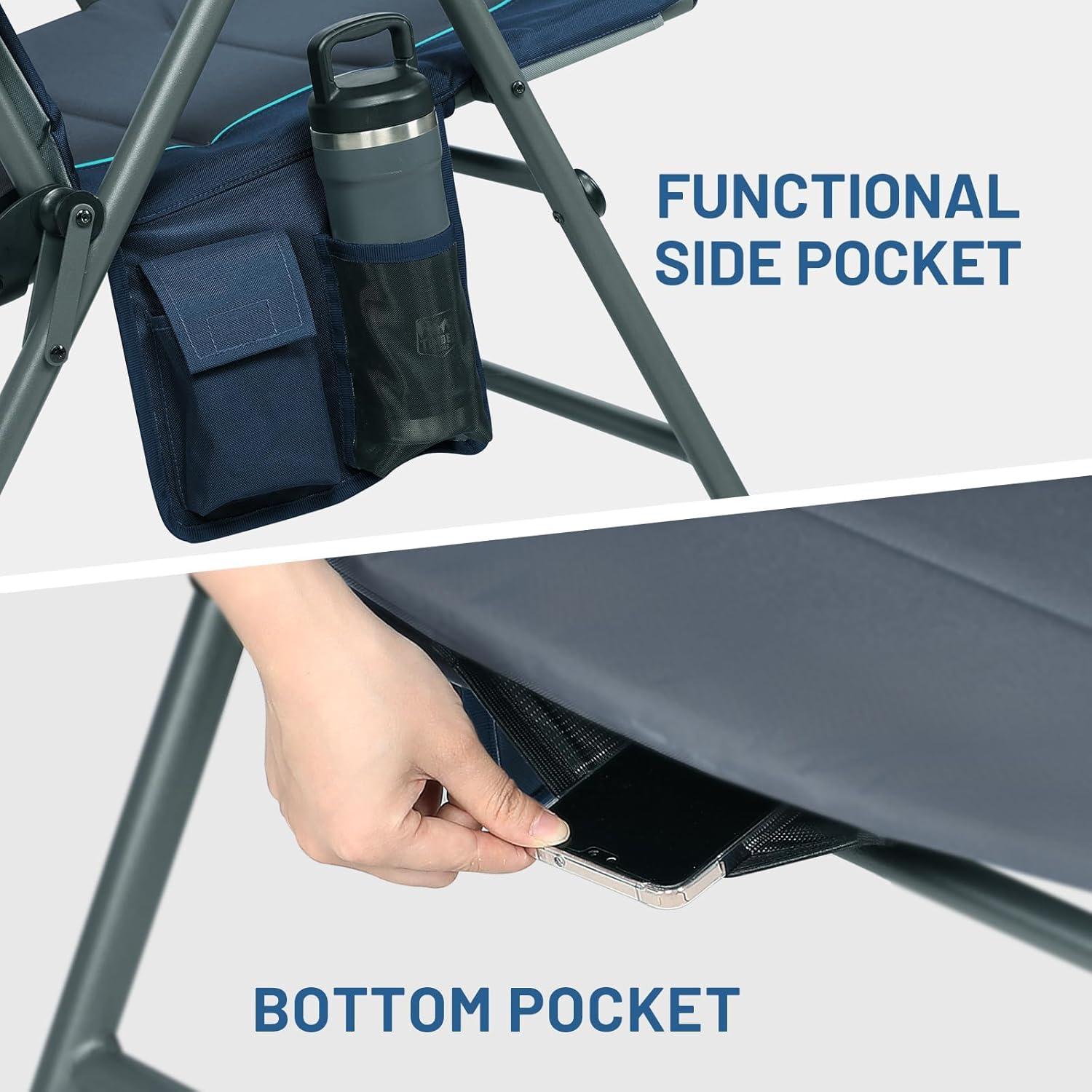 Silla de Camping Plegable Timber Ridge A05-371C-BL Azul