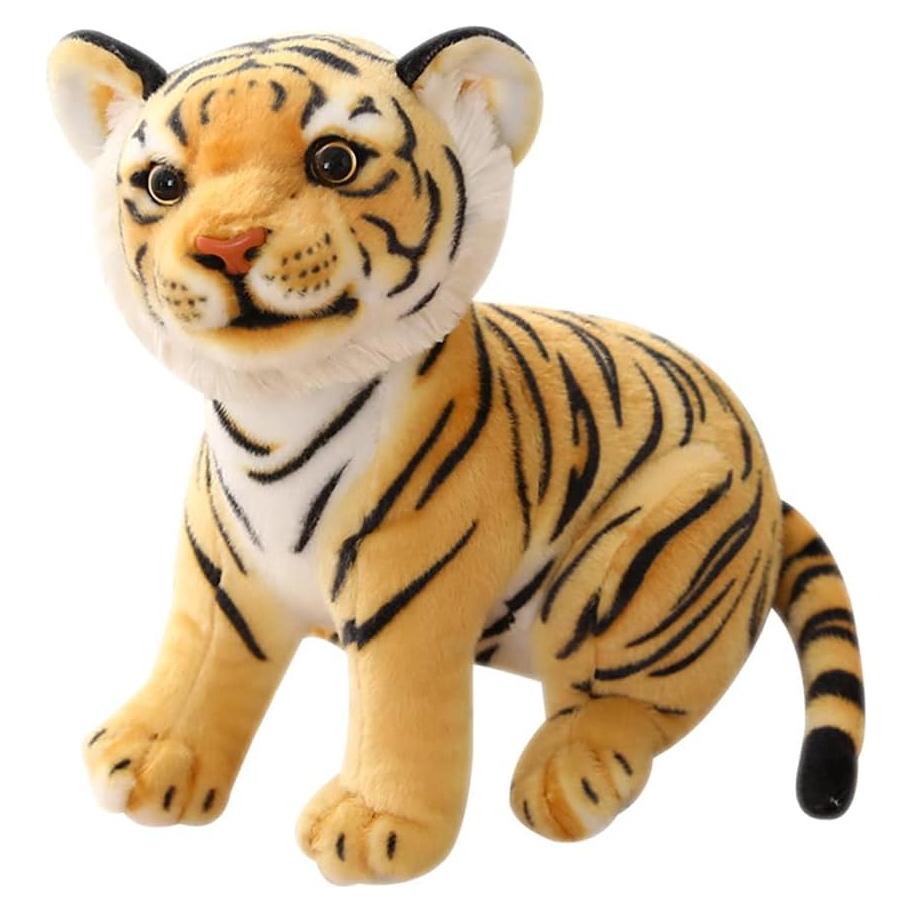 Tigre de Peluche GUDVES 19.8 cm Amarillo Realista