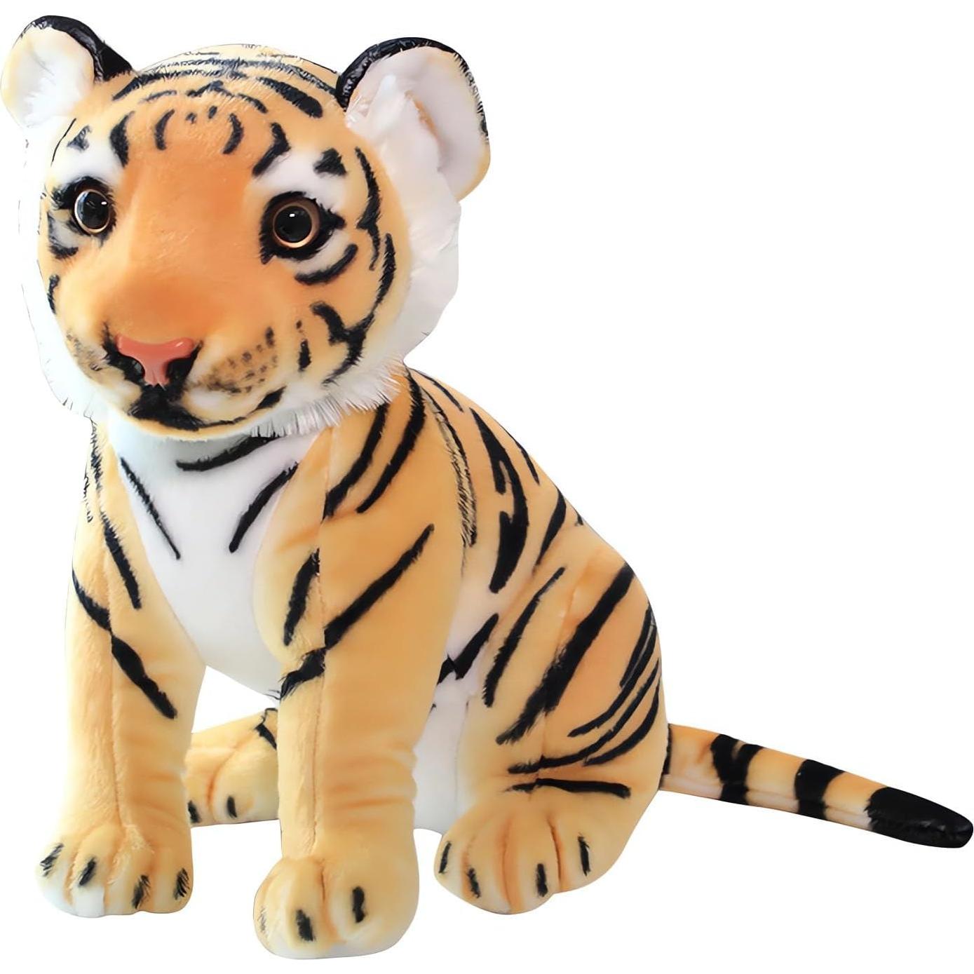 Tigre de Peluche GUDVES 19.8 cm Amarillo Realista