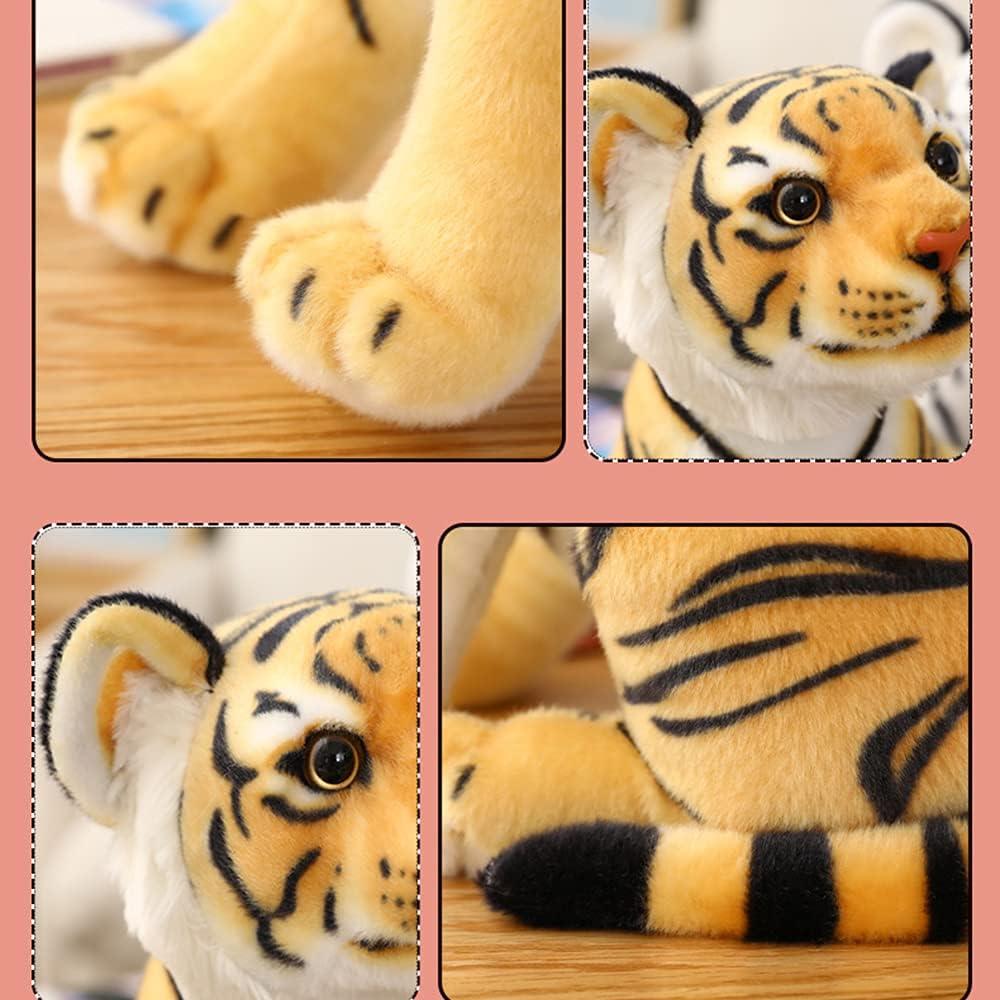 Tigre de Peluche GUDVES 19.8 cm Amarillo Realista