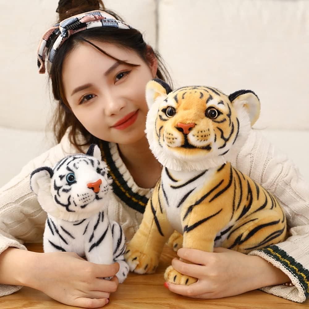 Tigre de Peluche GUDVES 19.8 cm Amarillo Realista