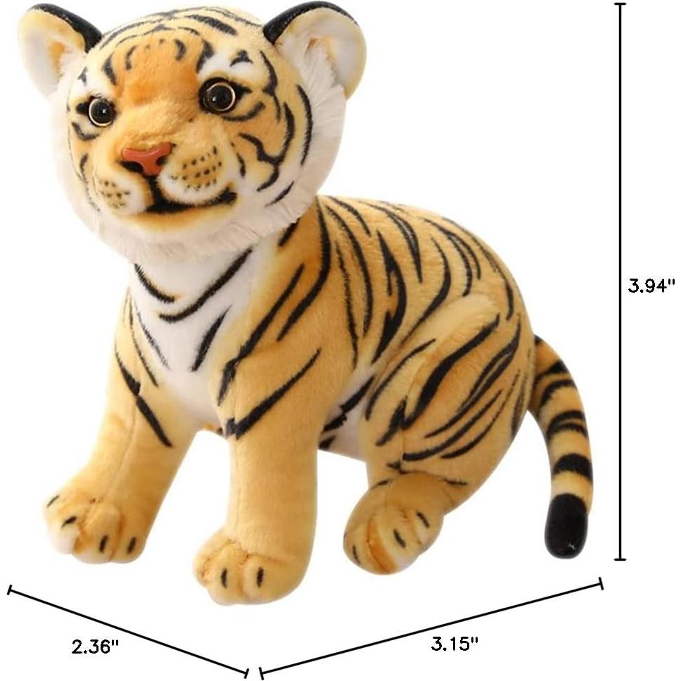 Tigre de Peluche GUDVES 19.8 cm Amarillo Realista