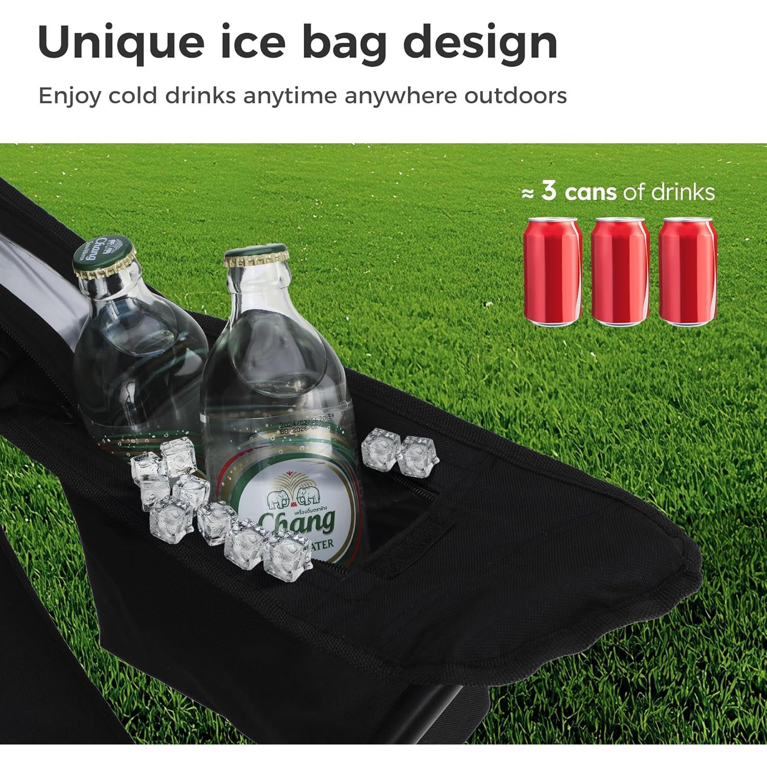 Silla de Camping LET'S CAMP 2 Pack Plegable con Enfriador