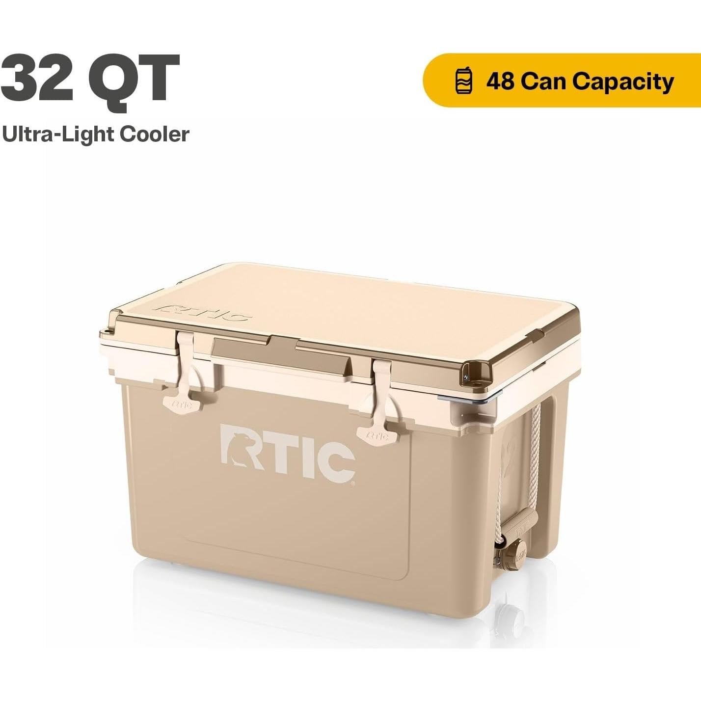 Enfriador Aislado RTIC Ultra-Ligero 32 QT Playa 13.6 kg