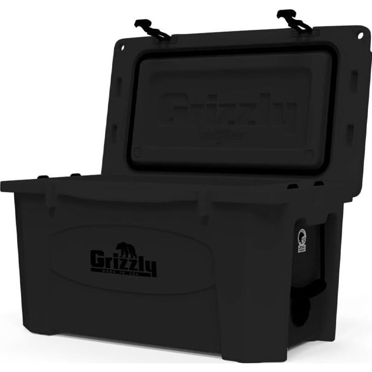 Cooler Grizzly 45 qt Aislado Rotomoldeado Negro - Hecho en EE. UU.