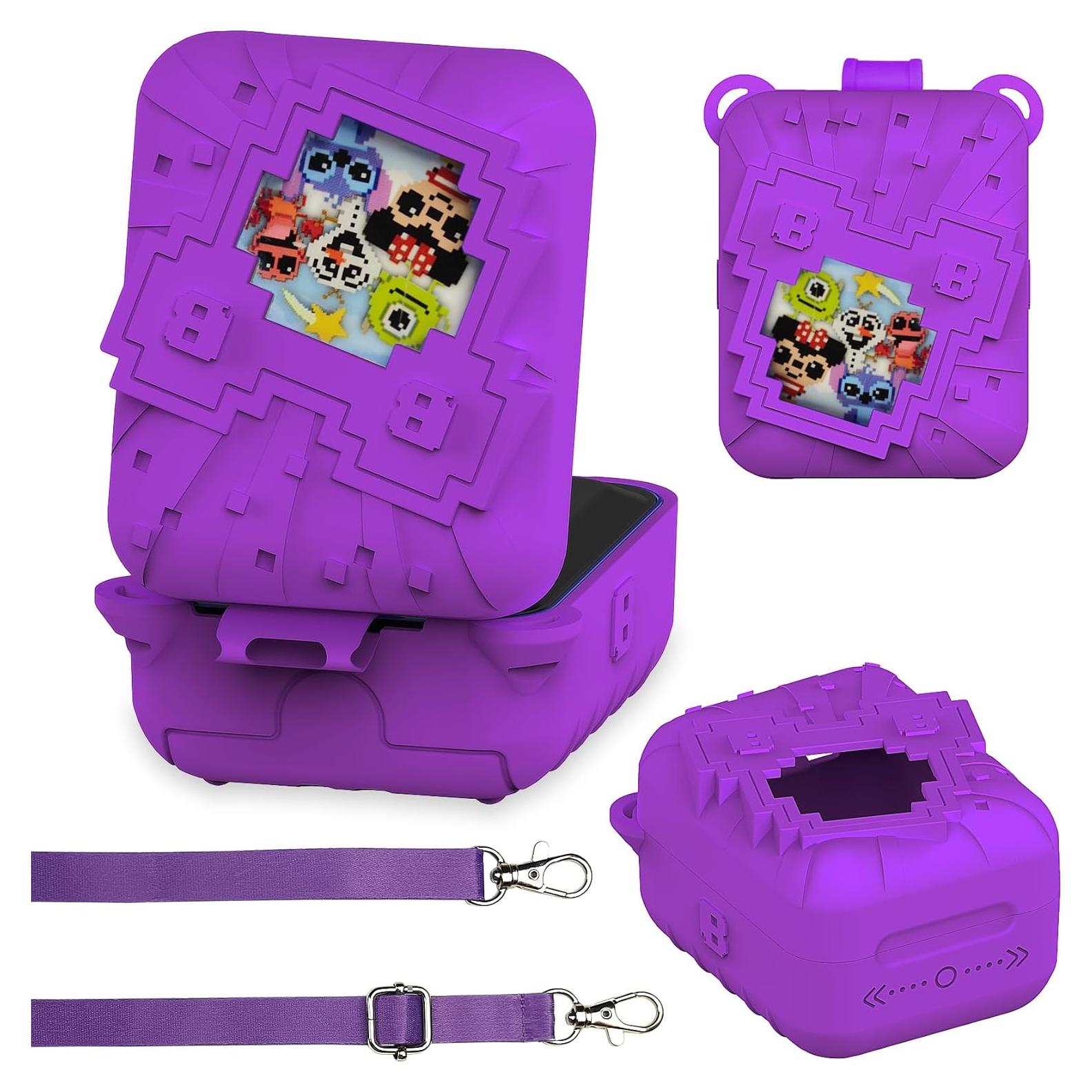 Funda de silicona RAWECUD para juguete Bitzee Disney - Púrpura