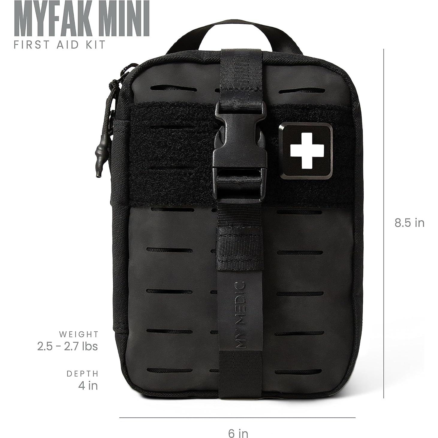 Kit de Primeros Auxilios Mi Medic MiFak Mini - 70 Artículos - Negro