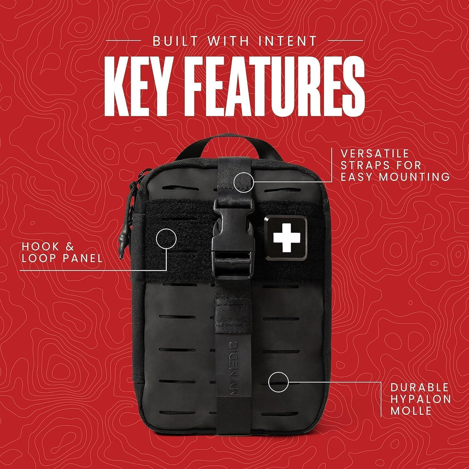 Kit de Primeros Auxilios Mi Medic MiFak Mini - 70 Artículos - Negro