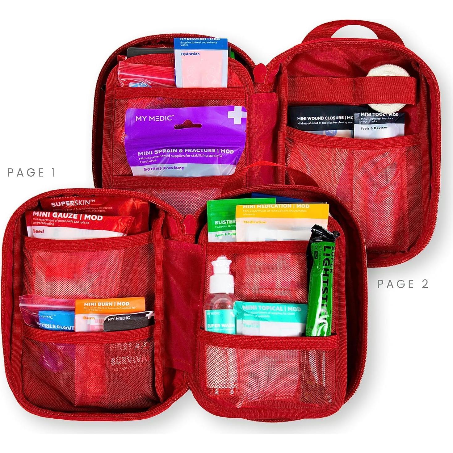 Kit de Primeros Auxilios My Medic Mini Pro - 70 Artículos - Rojo