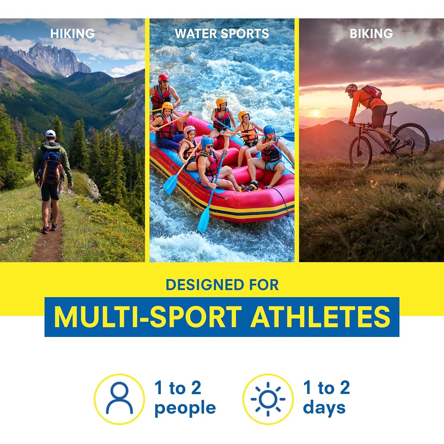 Kit Médico Ultraligero Impermeable Aventura 1 Persona 1-2 Días