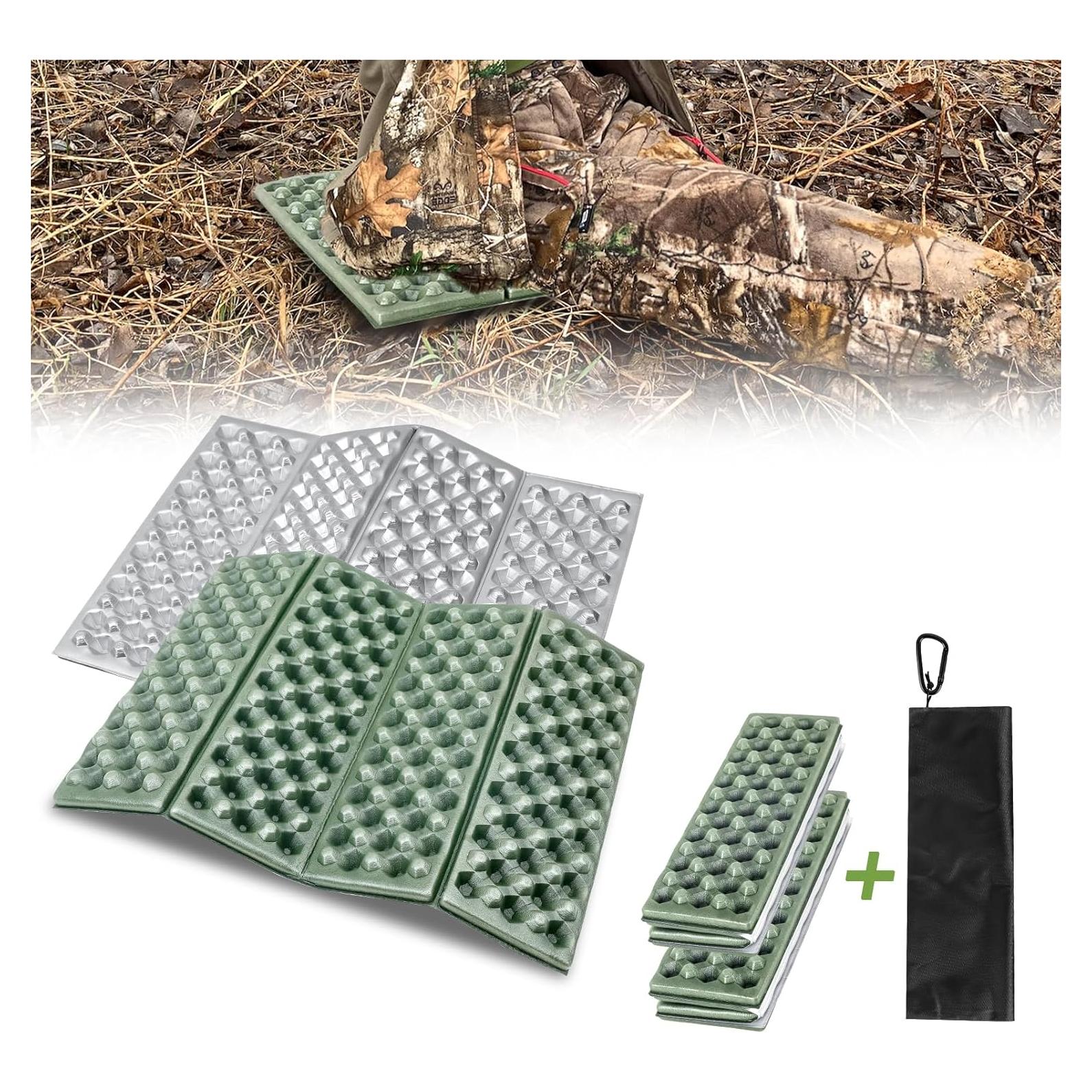 Cojín de Asiento Portátil ZAIXIA 2pack Gris para Caza y Camping