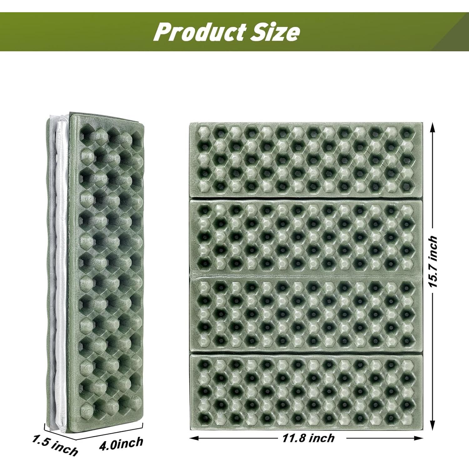 Cojín de Asiento Portátil ZAIXIA 2pack Gris para Caza y Camping