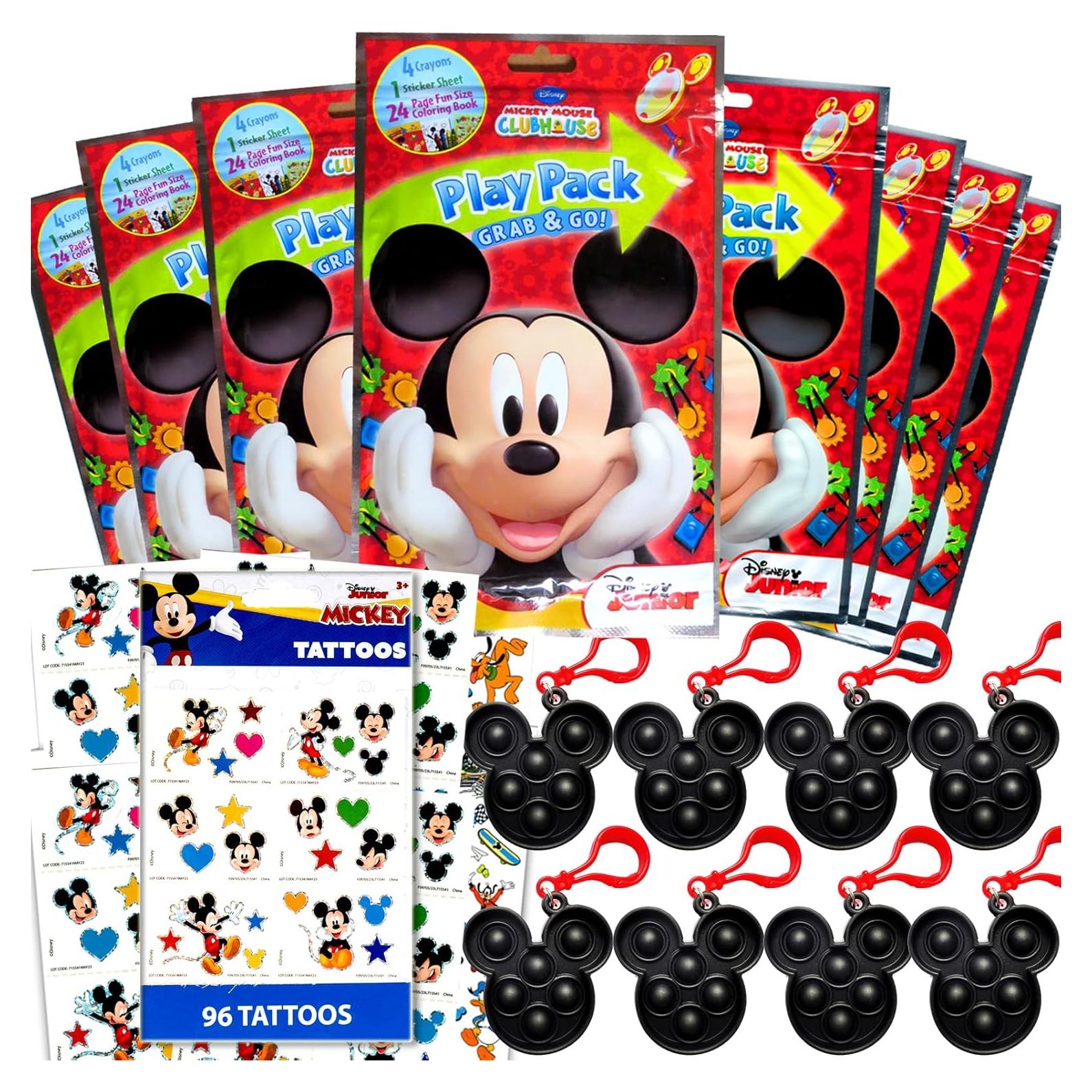 Paquete de Favor de Fiesta Mickey Mouse - 8 Juegos y Tatuajes