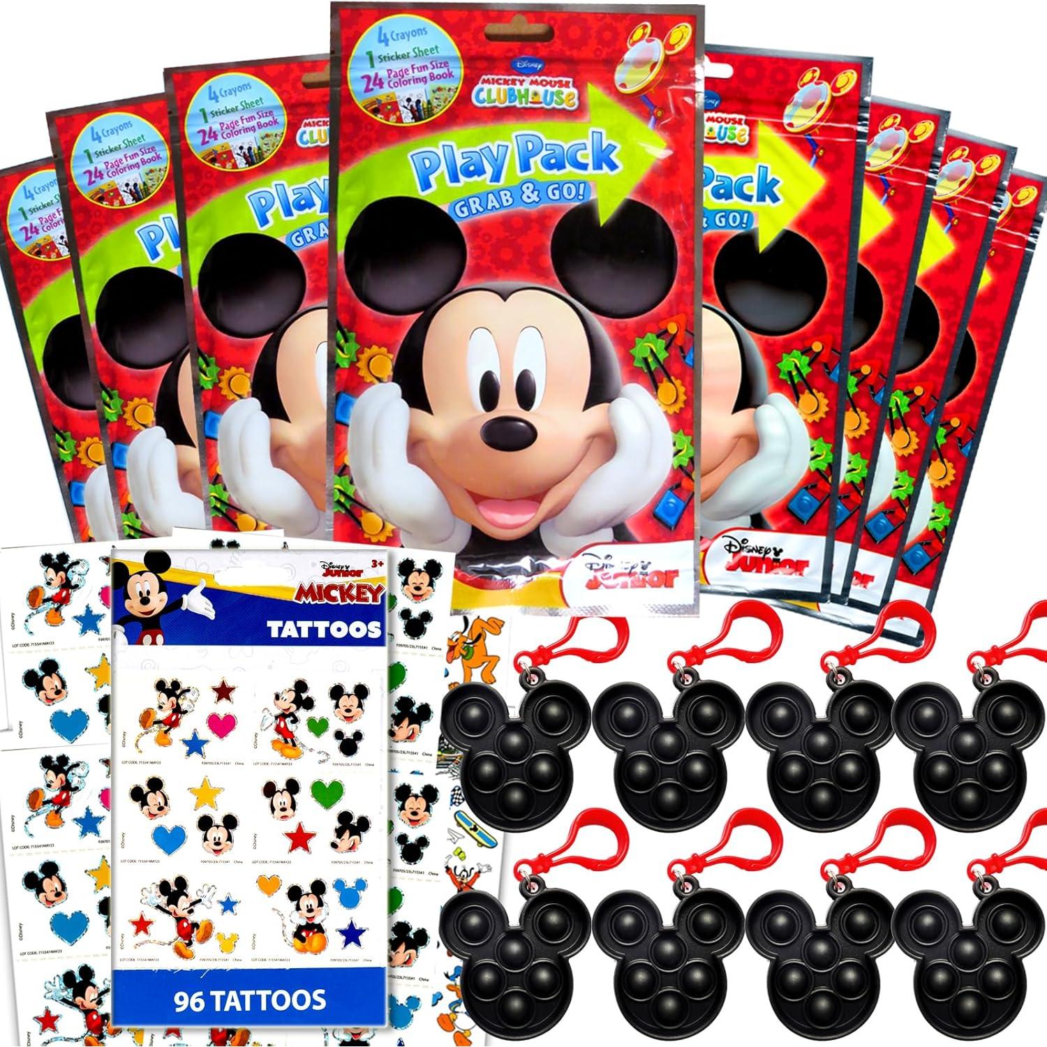 Paquete de Favor de Fiesta Mickey Mouse - 8 Juegos y Tatuajes