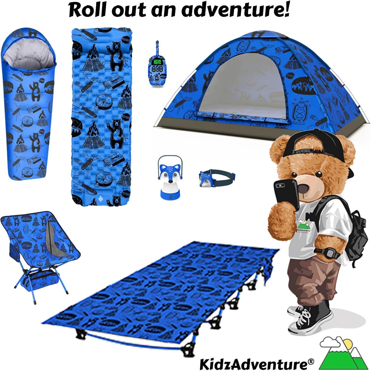 Conjunto de Linternas LED para Niños ANJ - Camping Azul