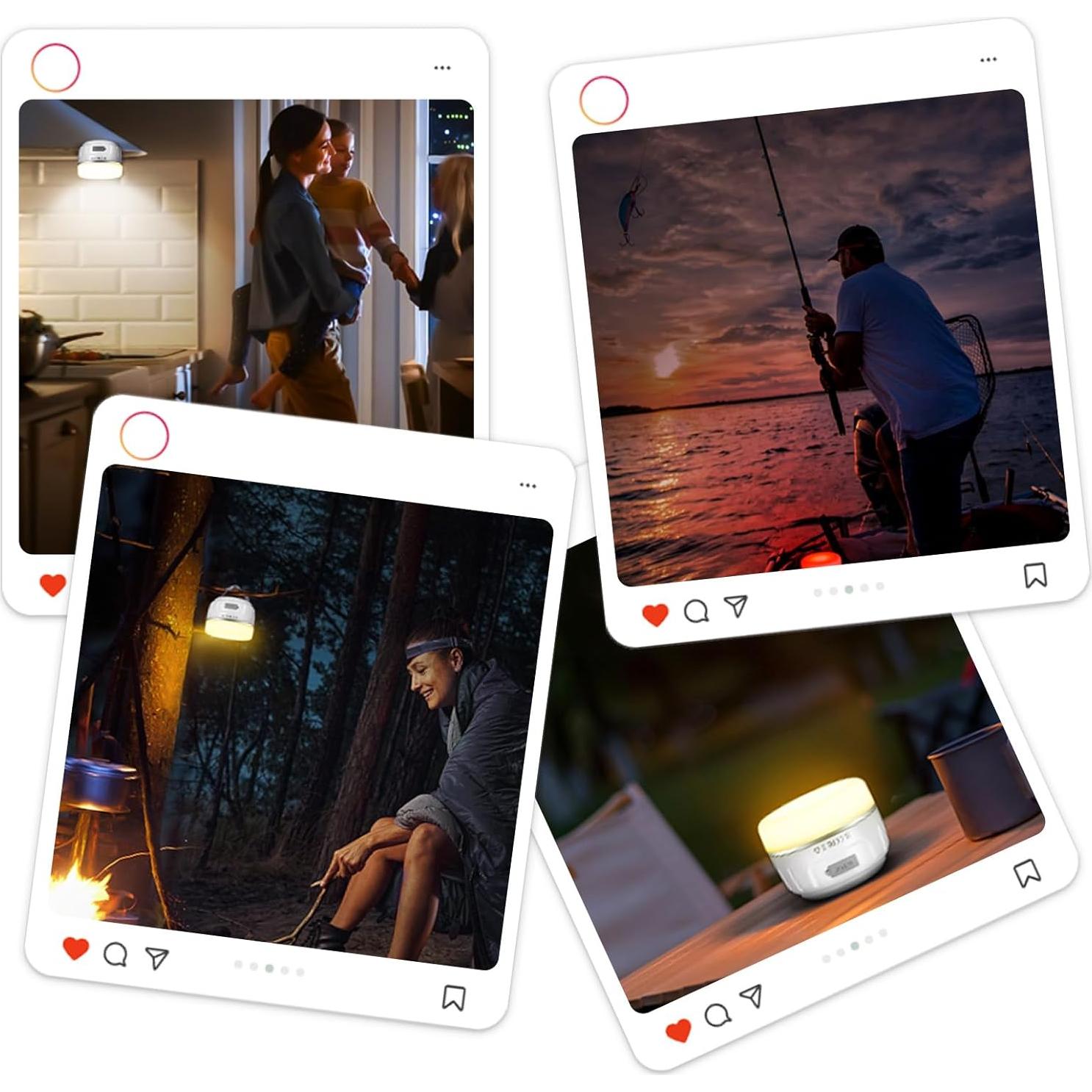 Linterna de Camping LED Yonktoo 1000LM Recargable IPX5 Naranja