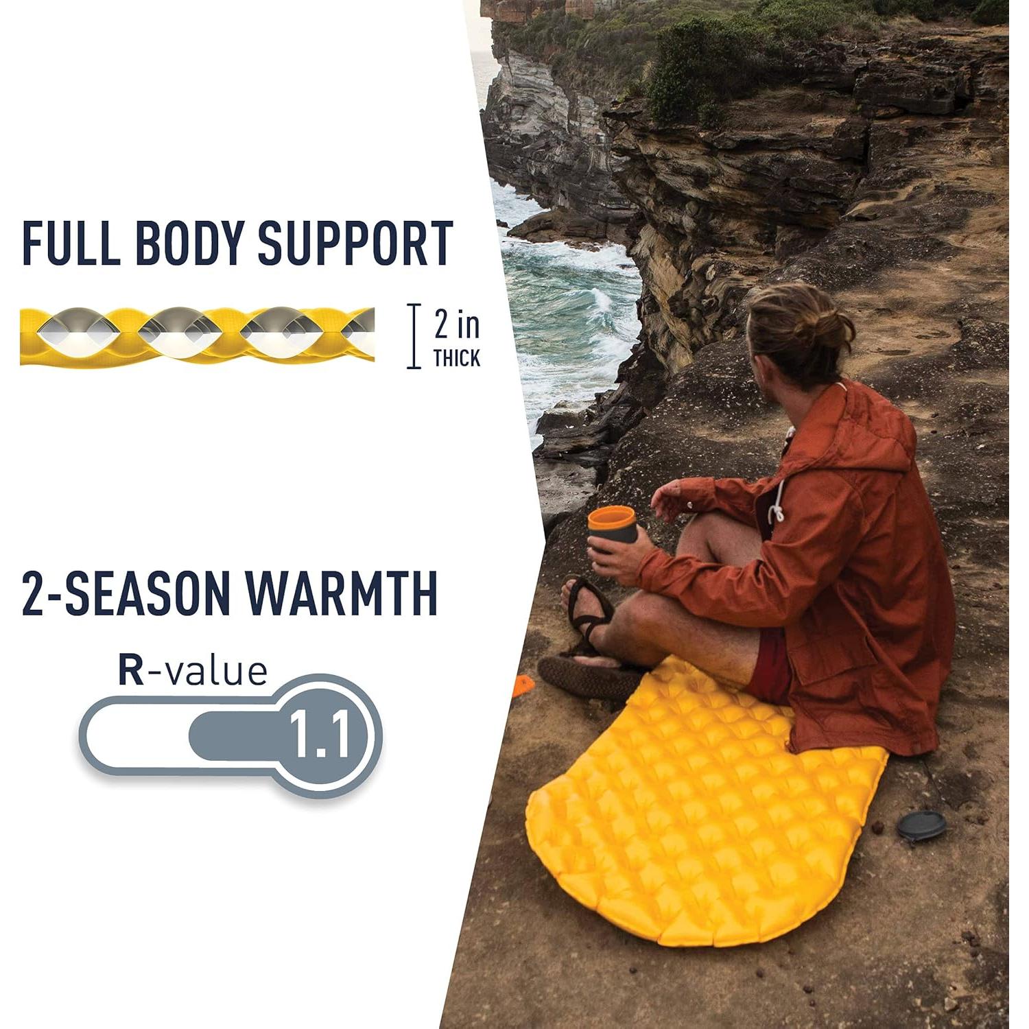 Sea to Summit Ultralight Backpacking Air Mattress, Small (66 x 21.5 x 2 inches)