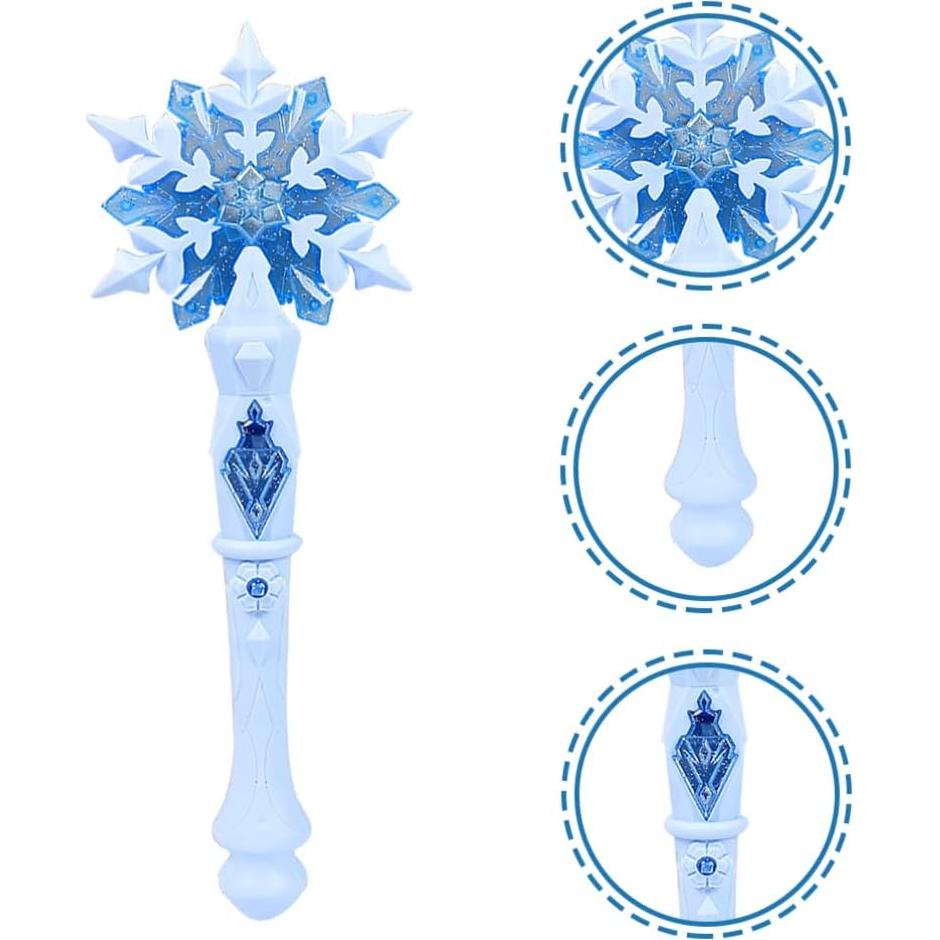 Varita LED Iluminada Kisangel Copo de Nieve Azul 32x11cm