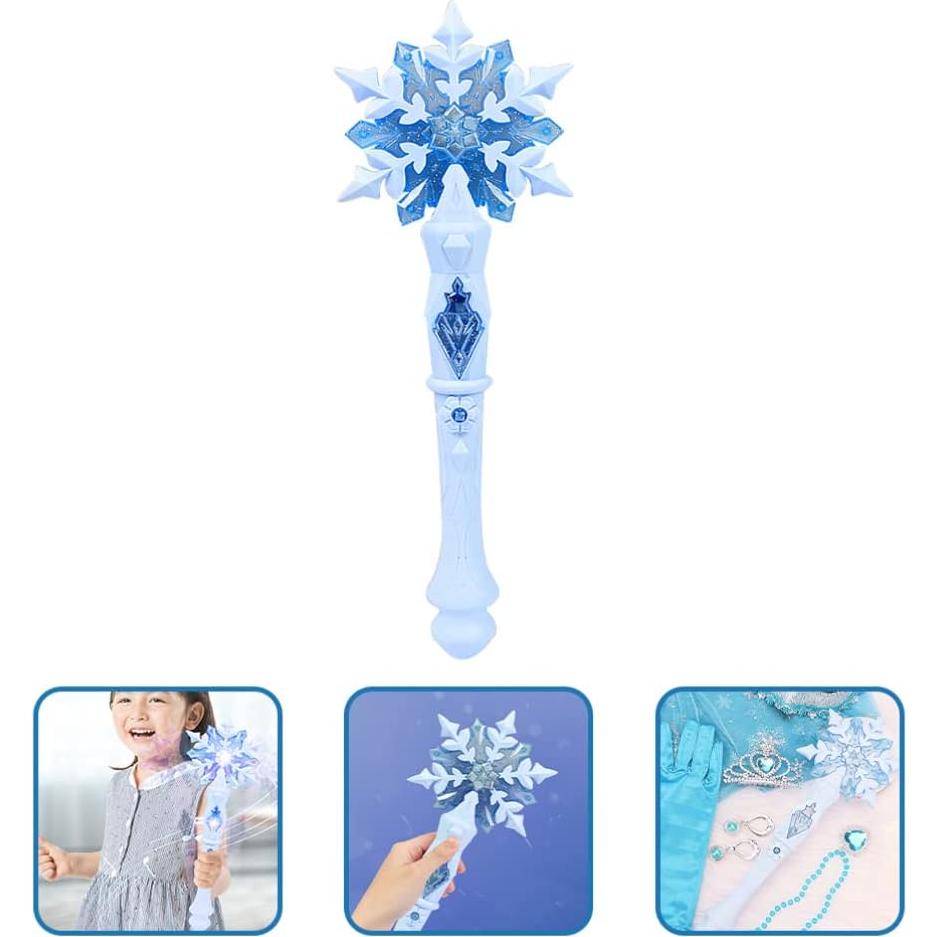 Varita LED Iluminada Kisangel Copo de Nieve Azul 32x11cm