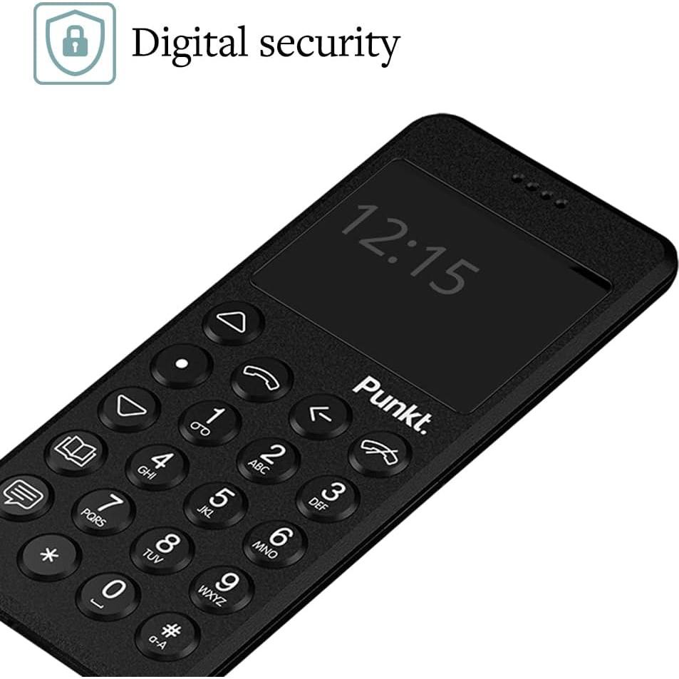 Teléfono Móvil Punkt. MP02 4G LTE Minimalista - Negro