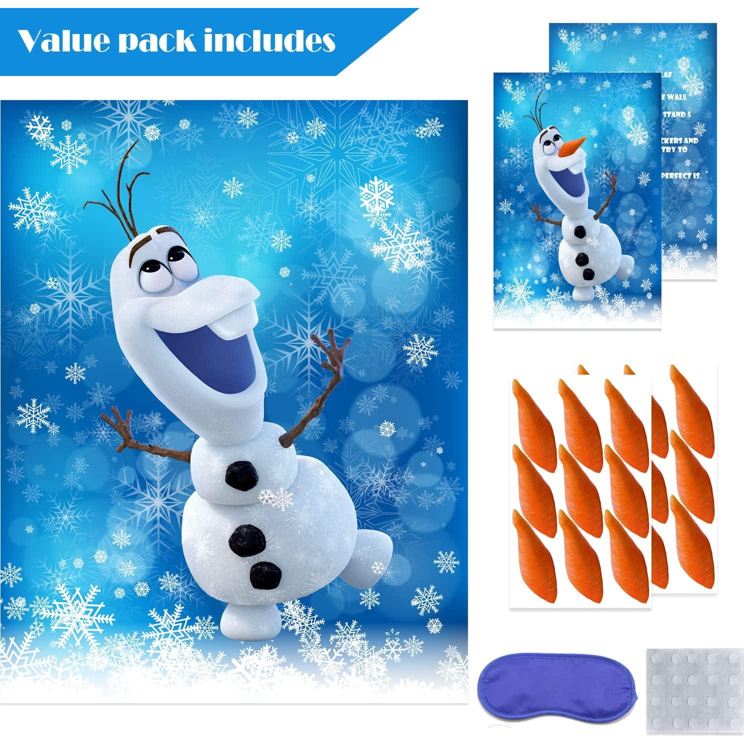 Juego de Fiesta Pin the Nose on Olaf - ROCWOHO - 18 Stickers