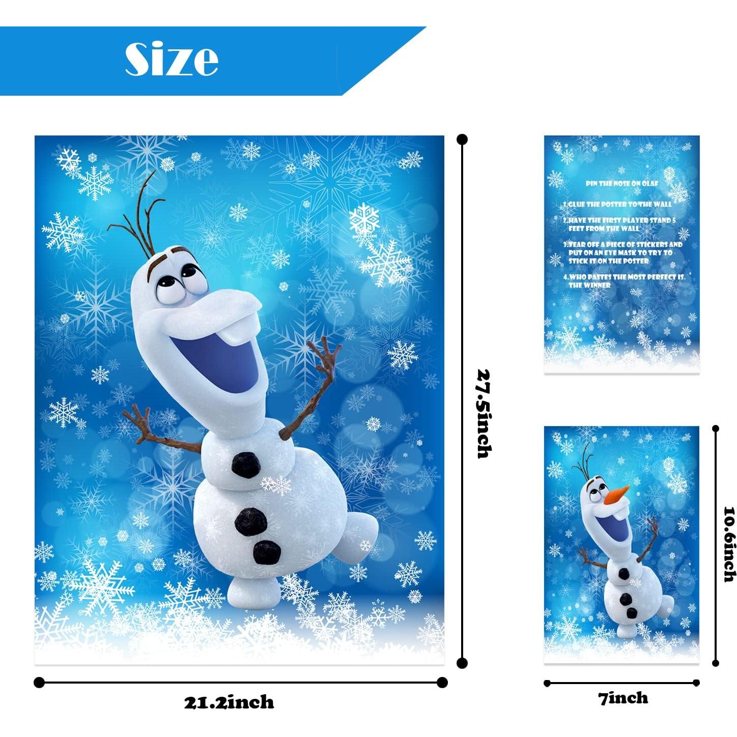 Juego de Fiesta Pin the Nose on Olaf - ROCWOHO - 18 Stickers