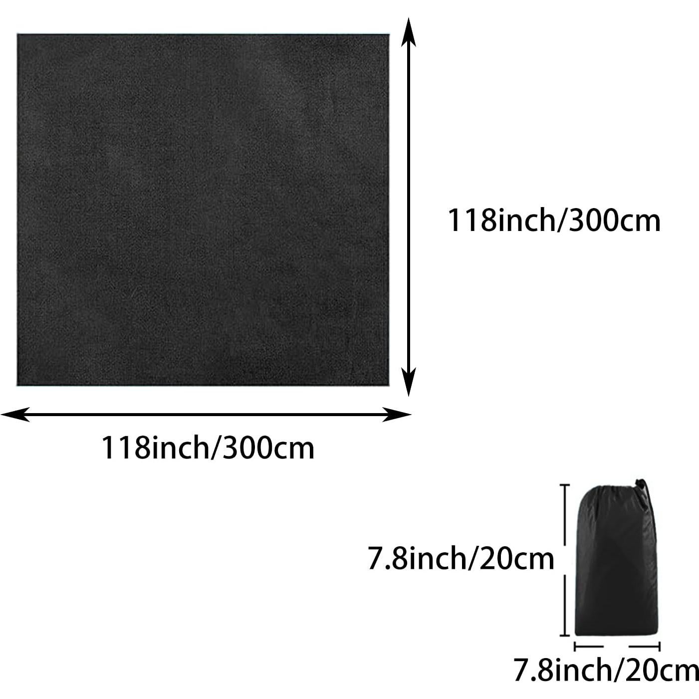 Camping Tarpaulin Rain Shed Easy to Install Camping Tarpaulin Tent Suitable for Backpacking Trekking Adventure Survival Equipment 118inch