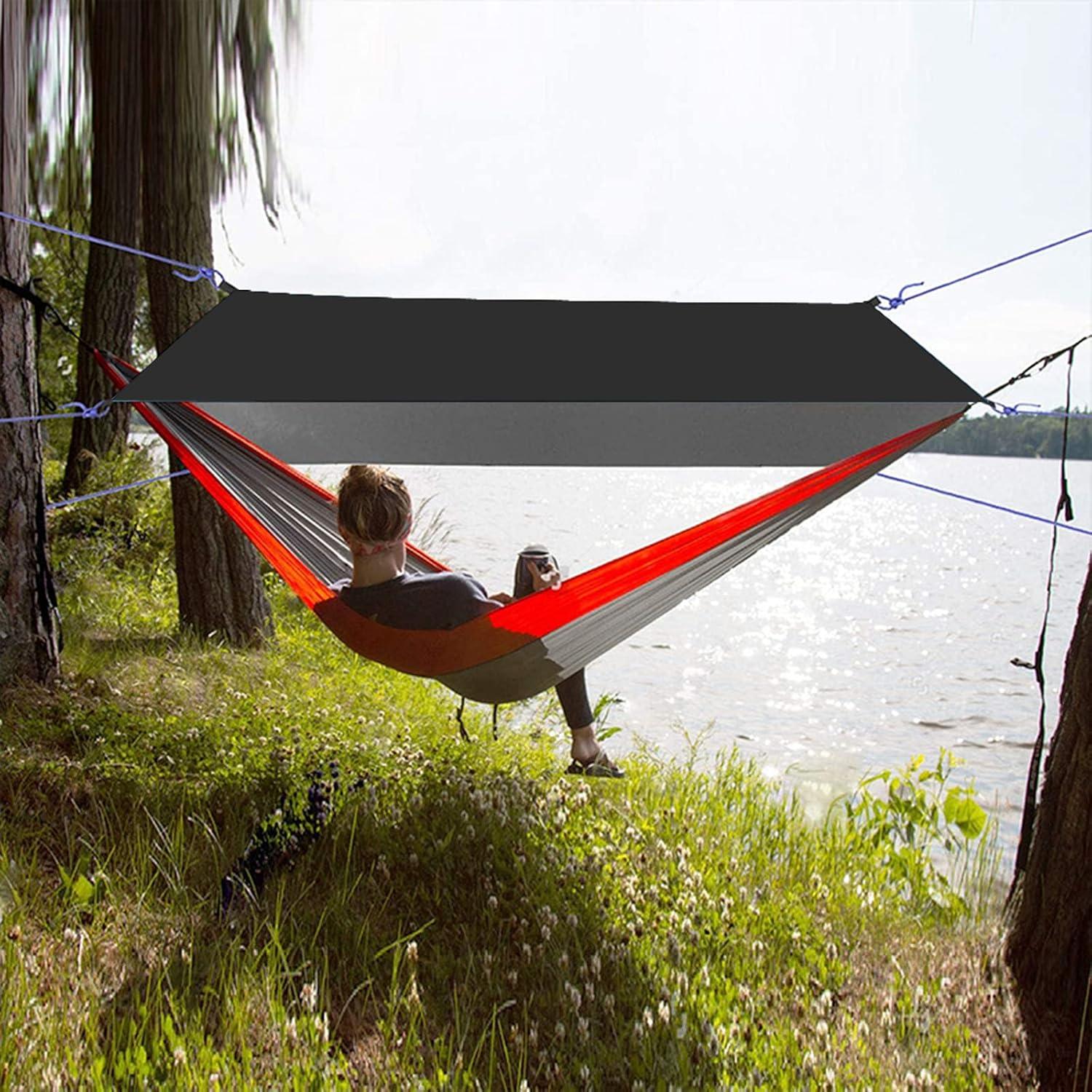 Camping Tarpaulin Rain Shed Easy to Install Camping Tarpaulin Tent Suitable for Backpacking Trekking Adventure Survival Equipment 118inch