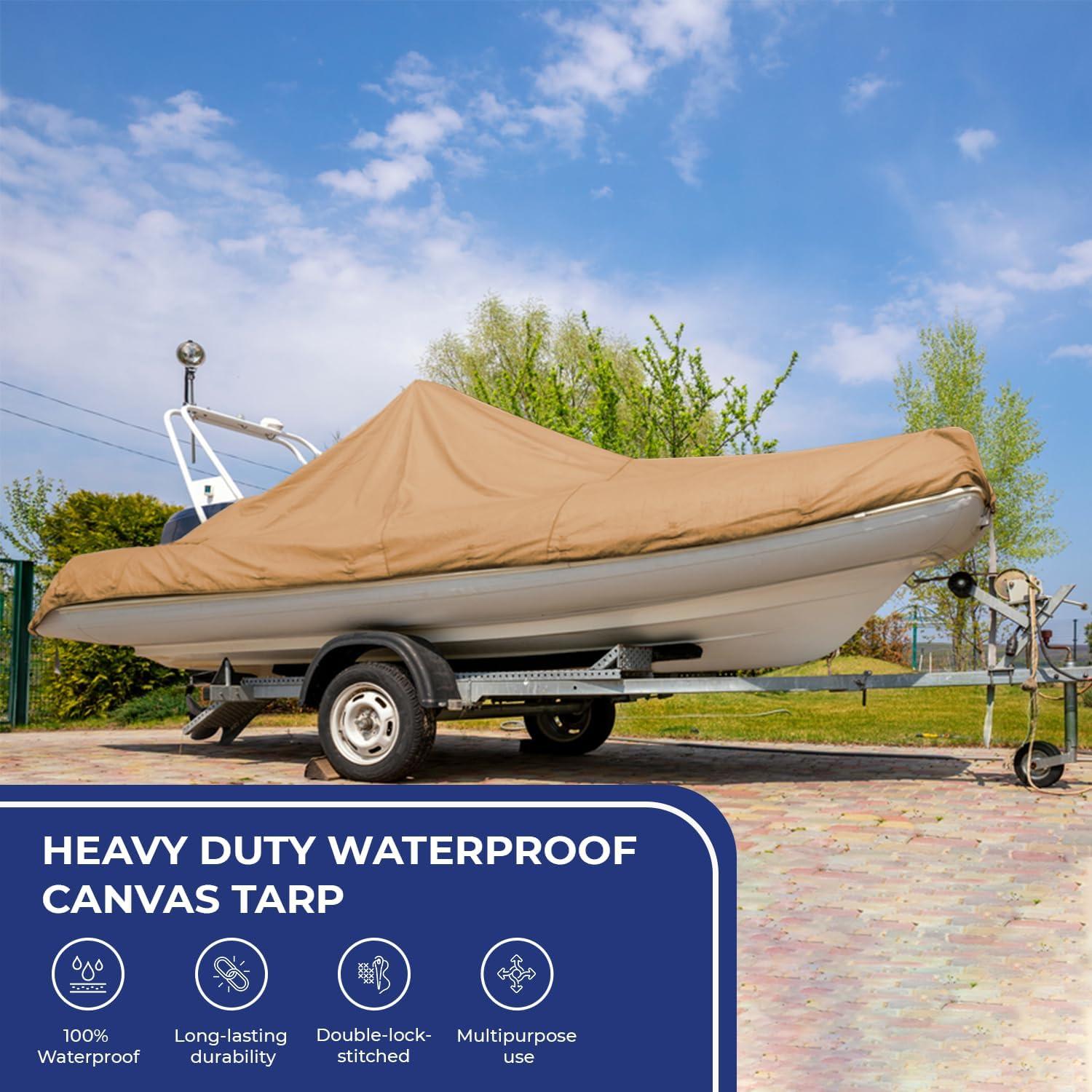 Lona Impermeable Lonas Ahora 1.52m x 2.13m Beige 20 MIL