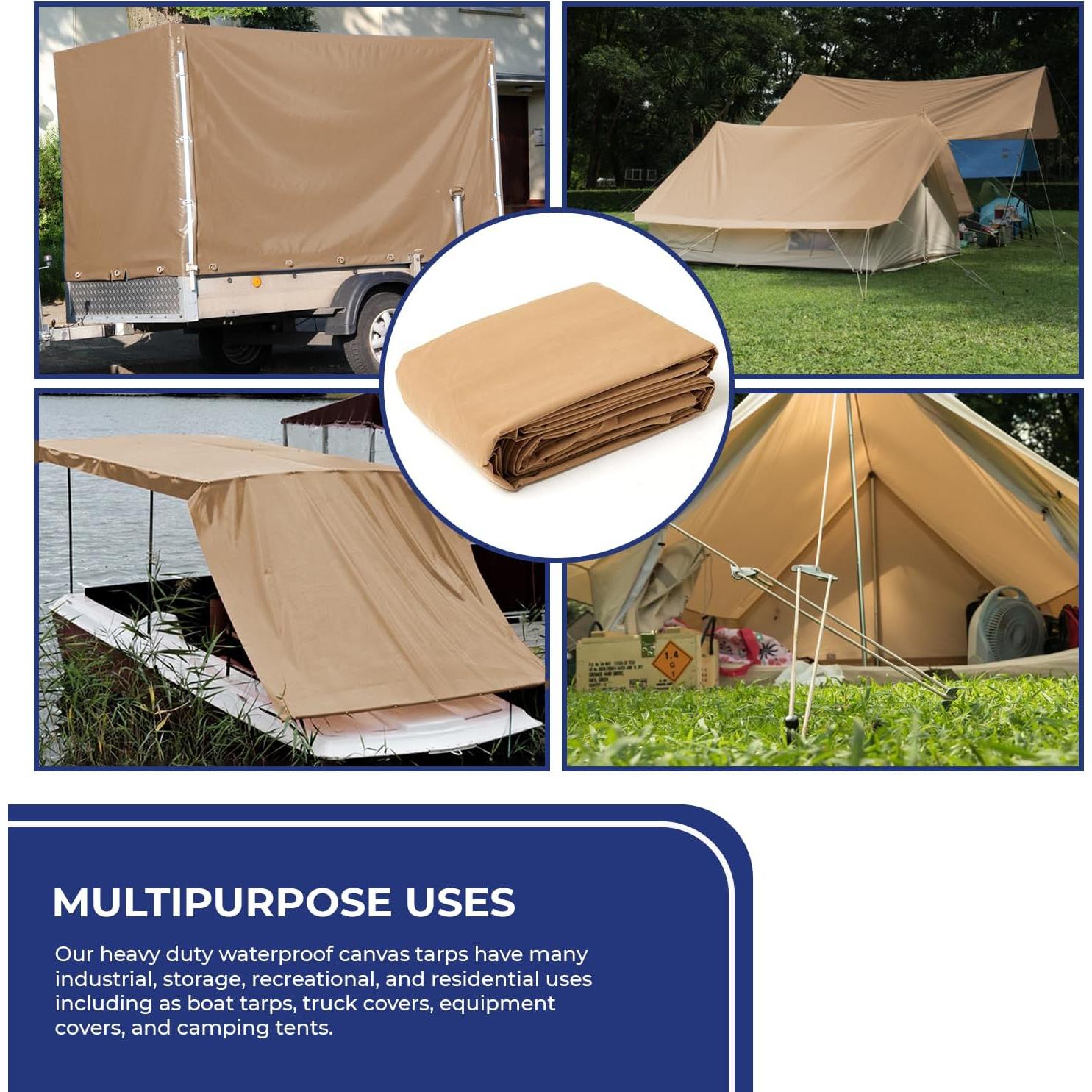 Lona Impermeable Lonas Ahora 1.52m x 2.13m Beige 20 MIL