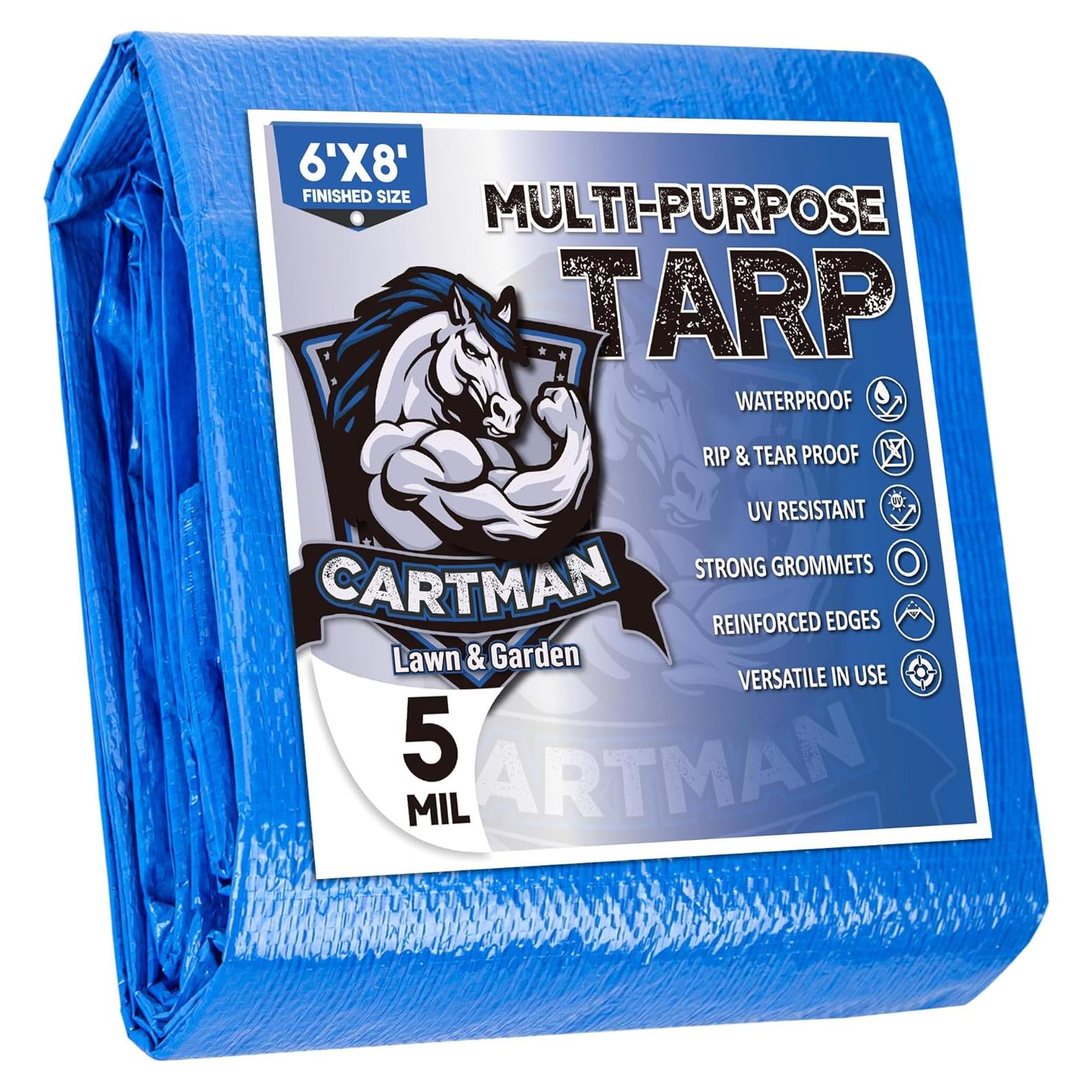 Lona Cartman Azul 1.83m x 2.44m 5mil Impermeable Camping