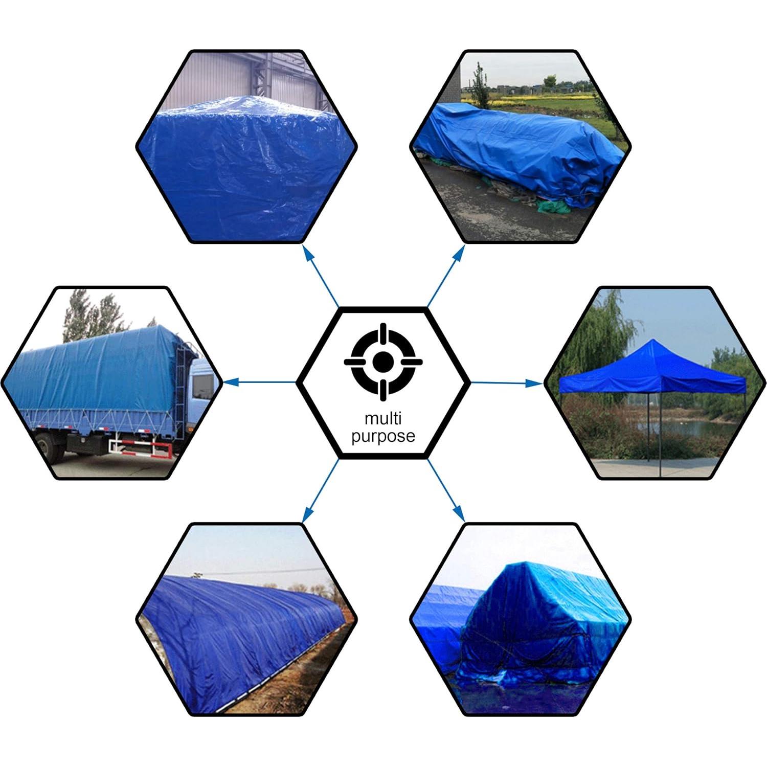 Lona Cartman Azul 1.83m x 2.44m 5mil Impermeable Camping