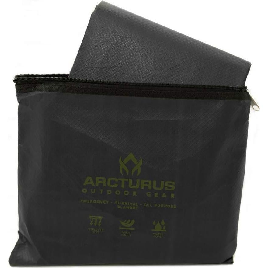 Manta de Supervivencia Arcturus Negra 1.52m x 2.08m Impermeable